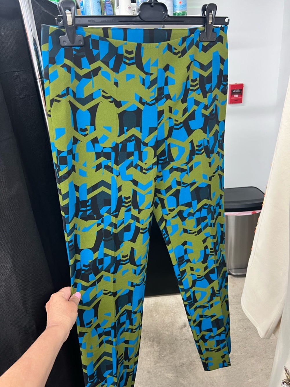 Missoni Geometric Print Top in Blue & Olive